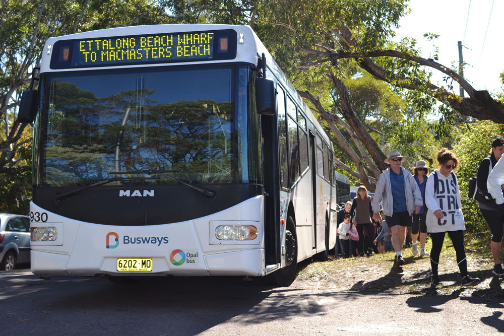 5 Lands Walk 5 Lands Walk Busways bus with walkers