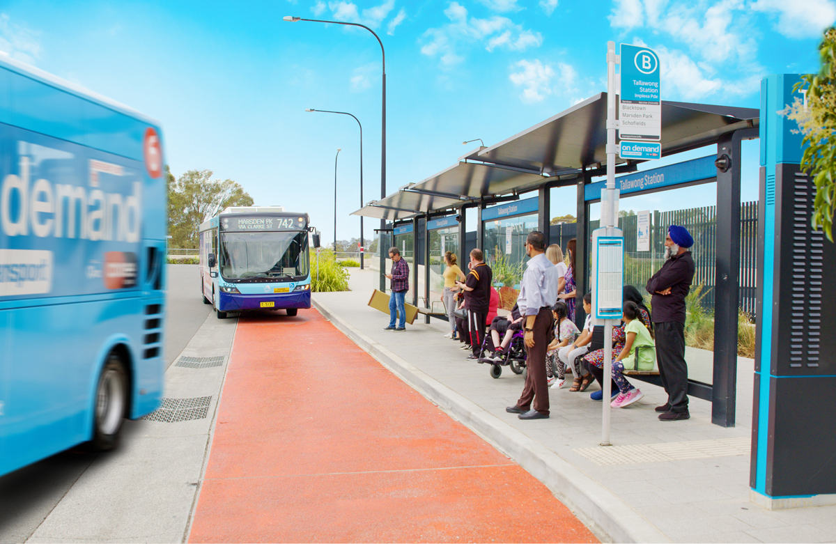 Busways on demand and route services at Tallawong Metro Station Busways on demand and route services at Tallawong Metro Station