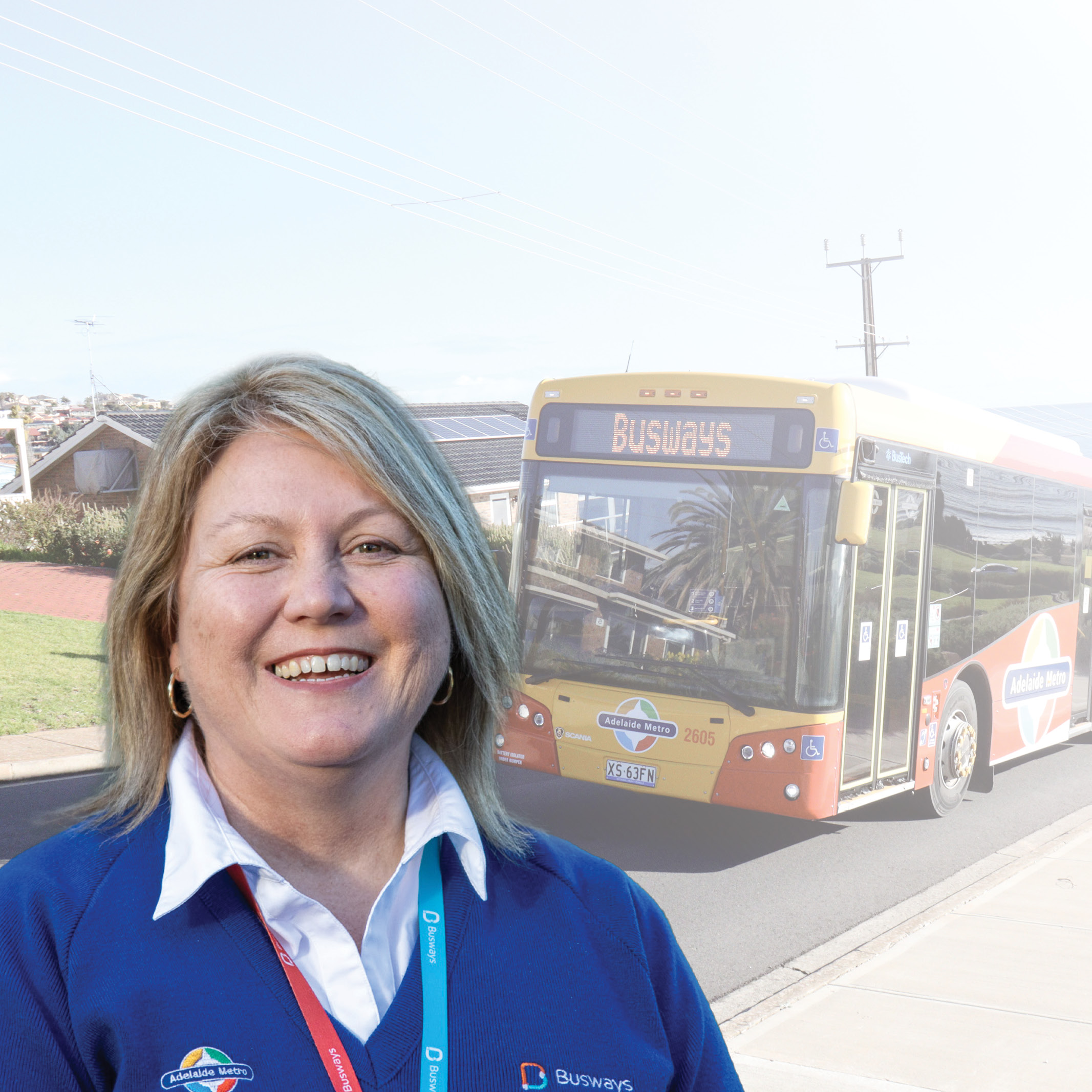 Cindy headshot with bus